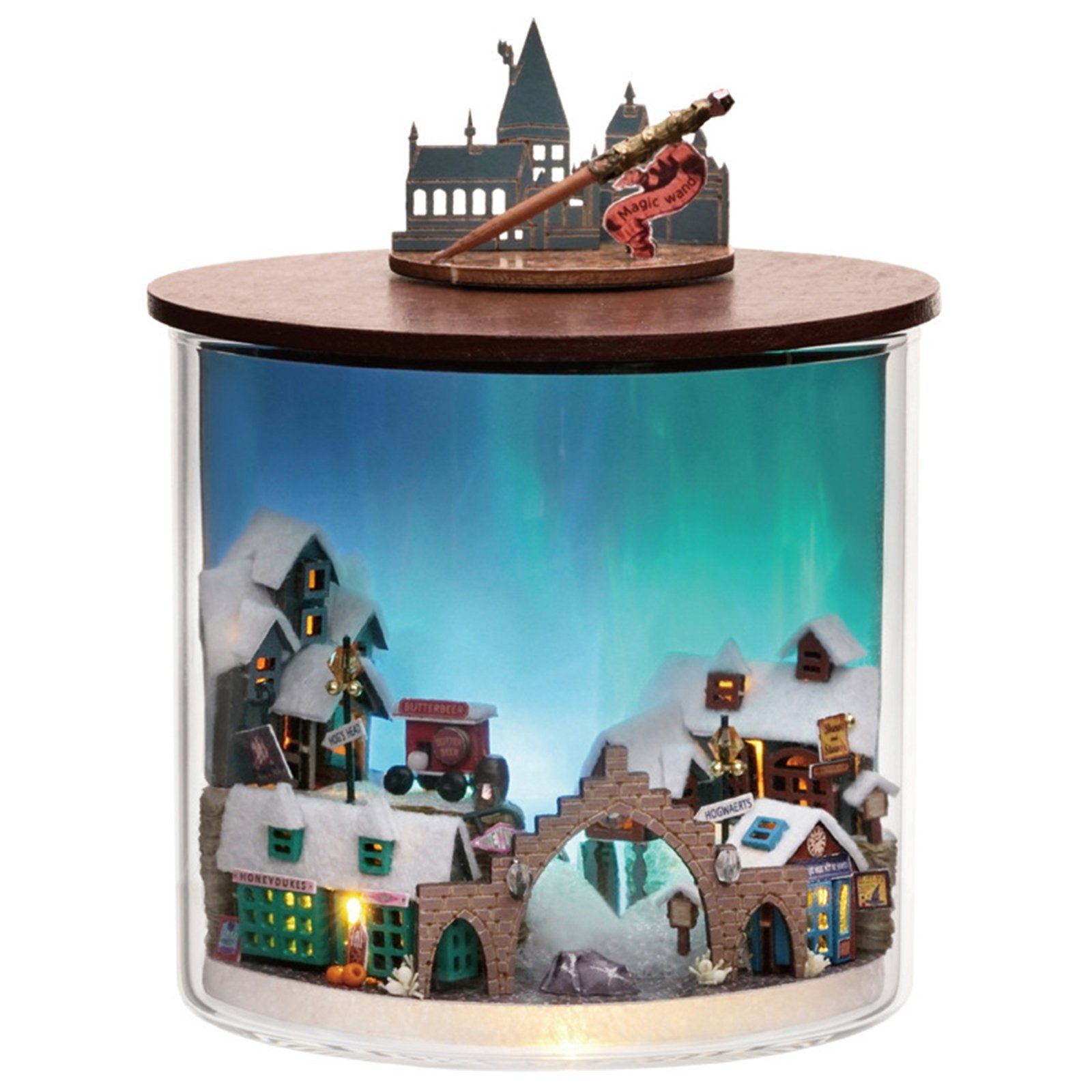 DIY Book Nook Kit Café Haus - 3D Puzzle Mit LED Beleuchtung